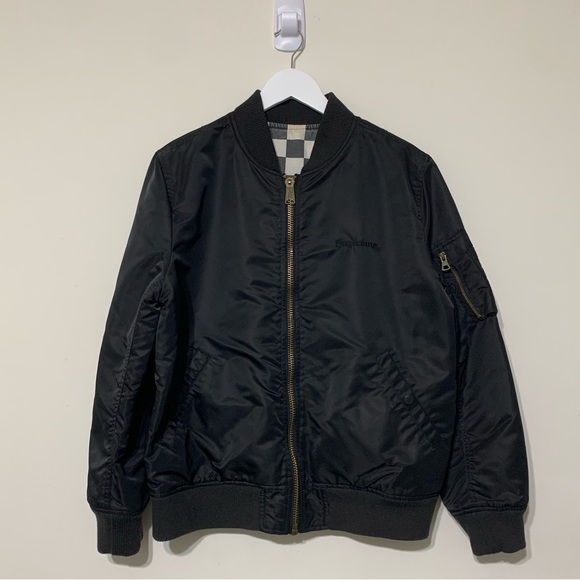 🔥 Supreme Bomber Jacket Reversible Checkered Black Medium - Picture 3 of 6
